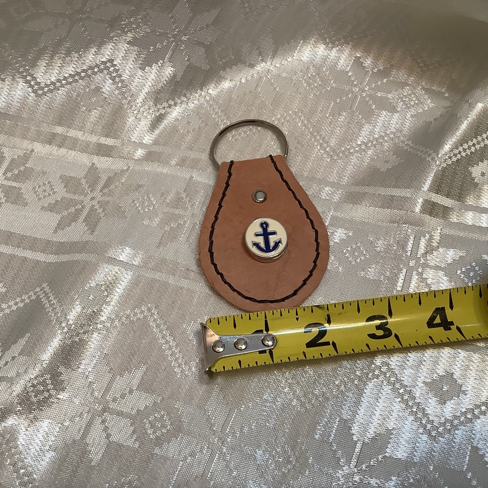 Keychain Leather Nautical Handmade - Picture 4 of 5